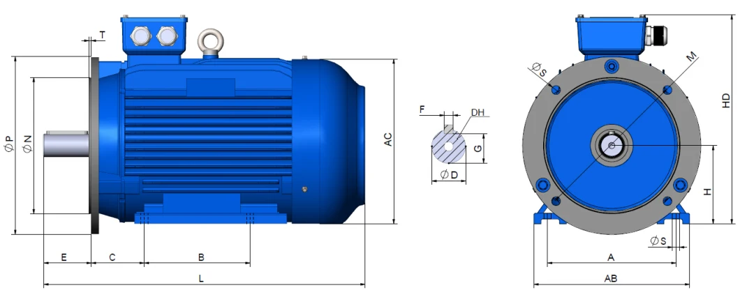 IE3 Premium Efficiency AC Industrial Electric/Electrical Induction Asynchronous Motor with CE
